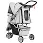 Voir la diapositive 6 : PAWHUT Poussette buggy pliable animaux chariot pliant chien chat porte-gobelet panier de rangement inclus roues avec frein tissu 600D Oxford métal gris