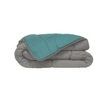 POYET MOTTE HUDSON Couette legere Microfibre 200g/m2 240x260cm Galet + Lac
