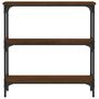 Voir la diapositive 4 : VIDAXL Table console chene marron 75x22,5x75 cm bois d'ingenierie
