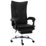 VIDAXL Chaise de bureau Noir Similicuir