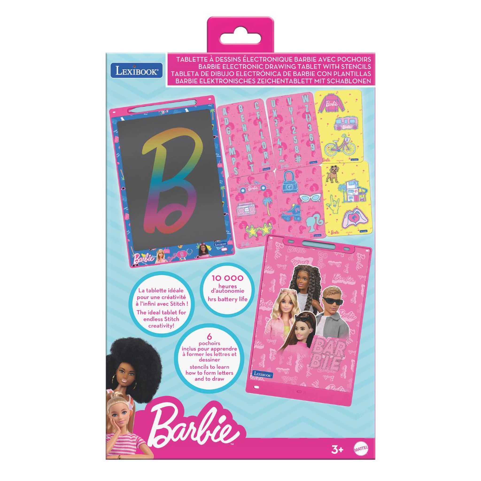Voir la diapositive 5 : Lexibook Tablette à Dessins électronique multicolore Barbie