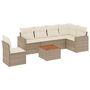 Voir la diapositive 2 : VIDAXL Salon de jardin avec coussins 7 pcs beige resine tressee