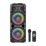 Inovalley Enceinte Karaoké lumineuse - INOVALLEY - KA123-XXL - Bluetooth V5.0 - 75 cm - 900 W - Noir