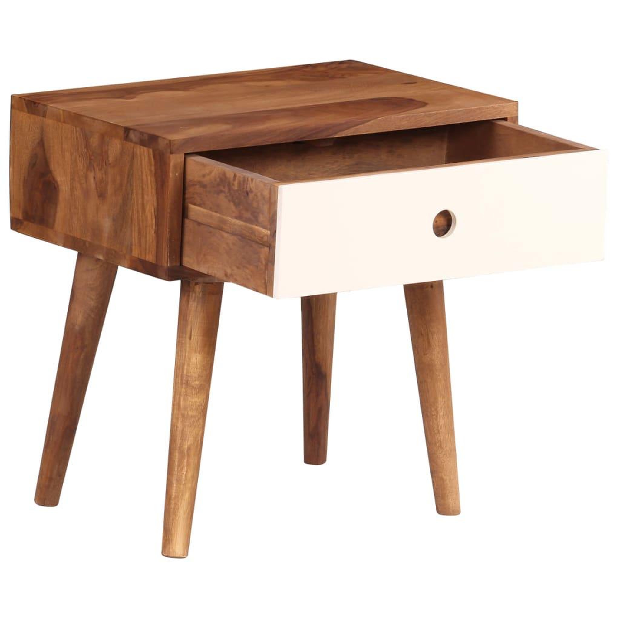 Voir la diapositive 3 : VIDAXL Table de chevet bois massif de sesham 45 x 30 x 45 cm