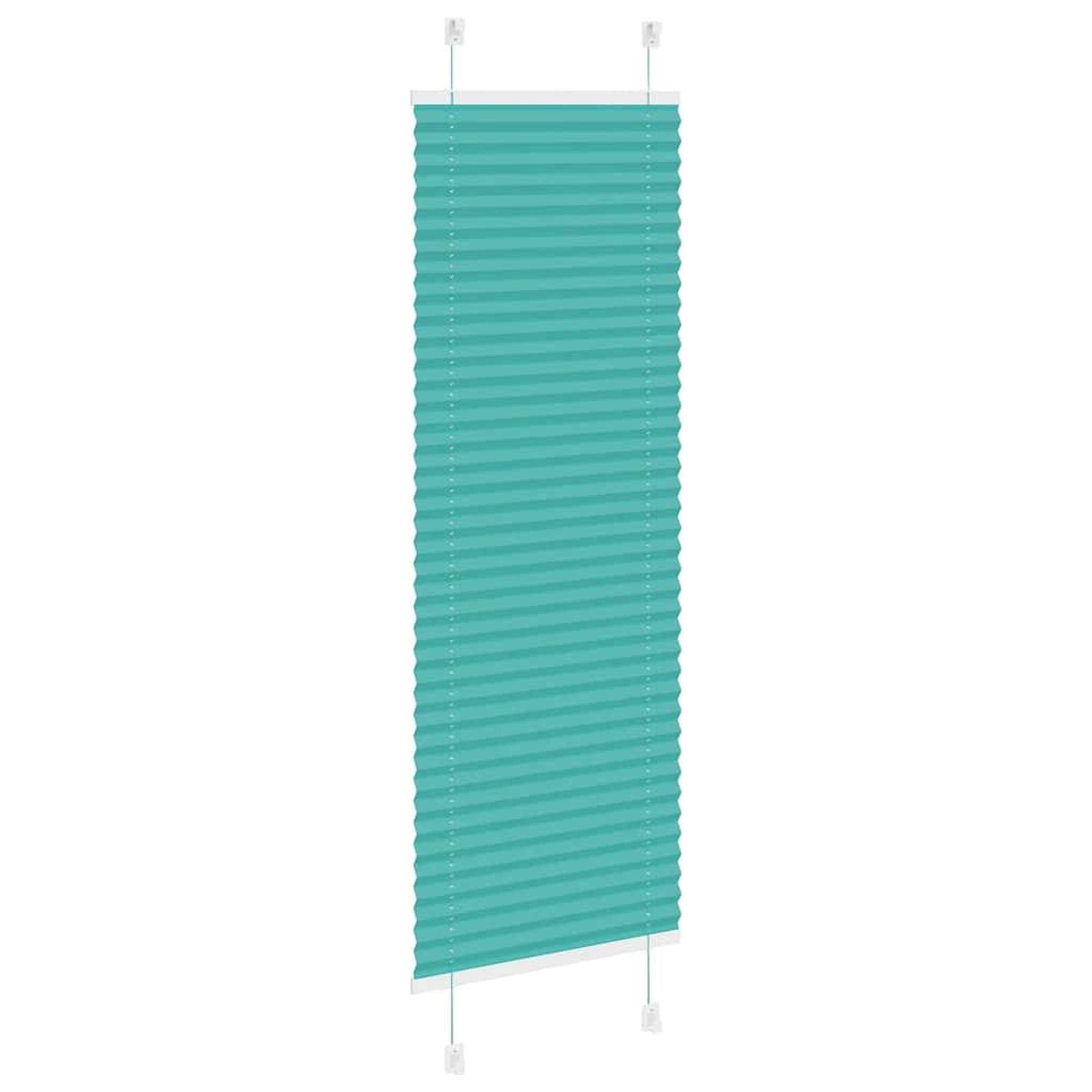 Voir la diapositive 4 : VIDAXL Store plisse vert petrole 45x100 cm largeur du tissu 44,4 cm