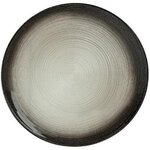 SECRET DE GOURMET Lot de 6 Assiettes à Dessert  Jem  21cm Noir & Argent