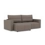 Voir la diapositive 4 : BEST MOBILIER Daryl - canapé d'angle réversible 4 places convertible avec coffre en tissu texturé
