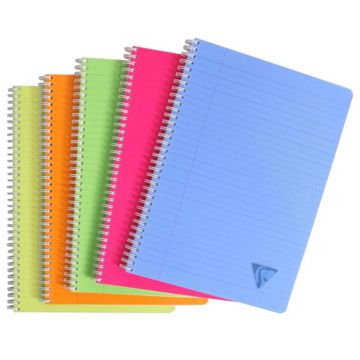 CLAIREFONTAINE Clairefontaine Cahiers a reliure spiralee 90 Feuilles a reglure 5 pcs