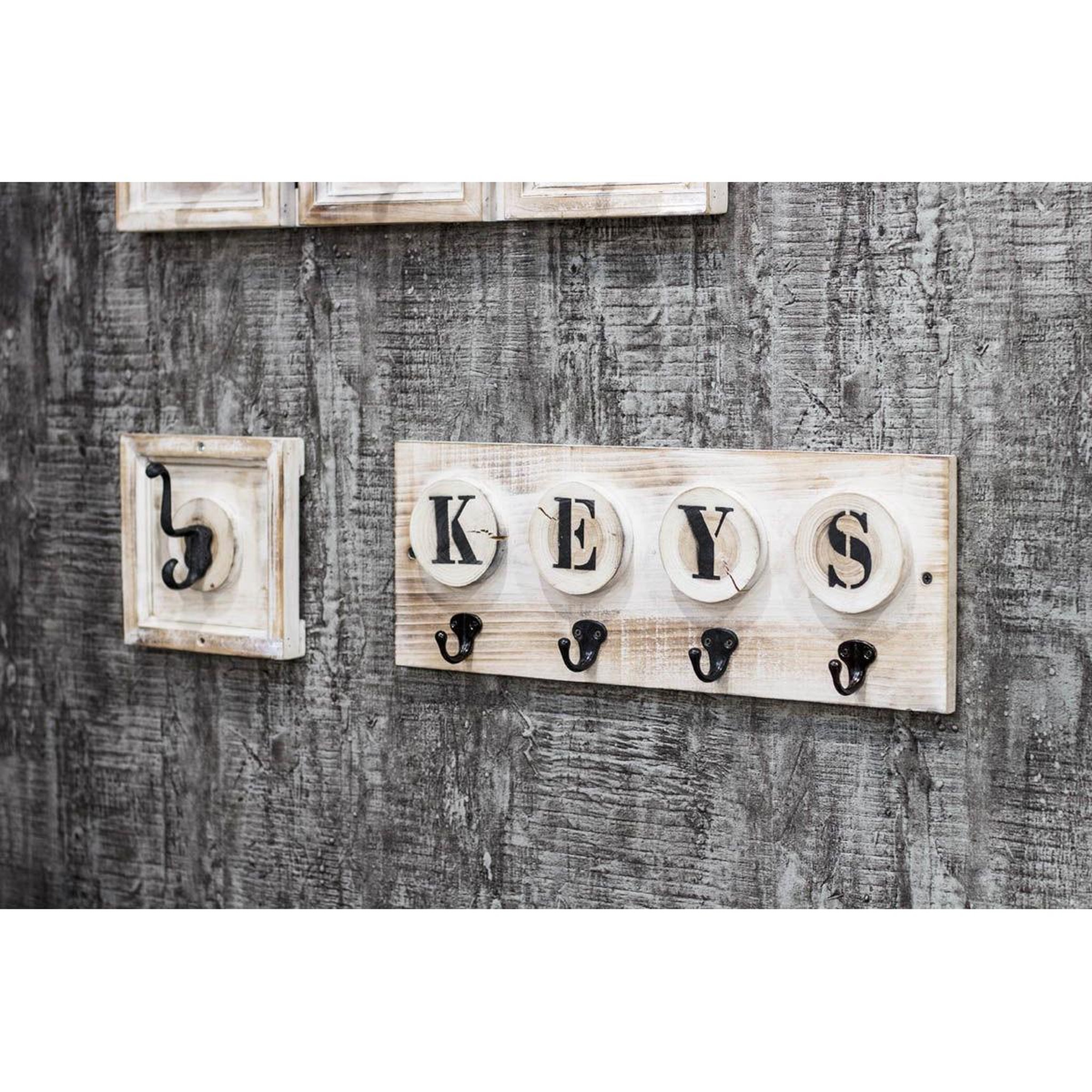 Voir la diapositive 3 : Paris Prix Porte-clés mural vintage  eliane  48cm beige