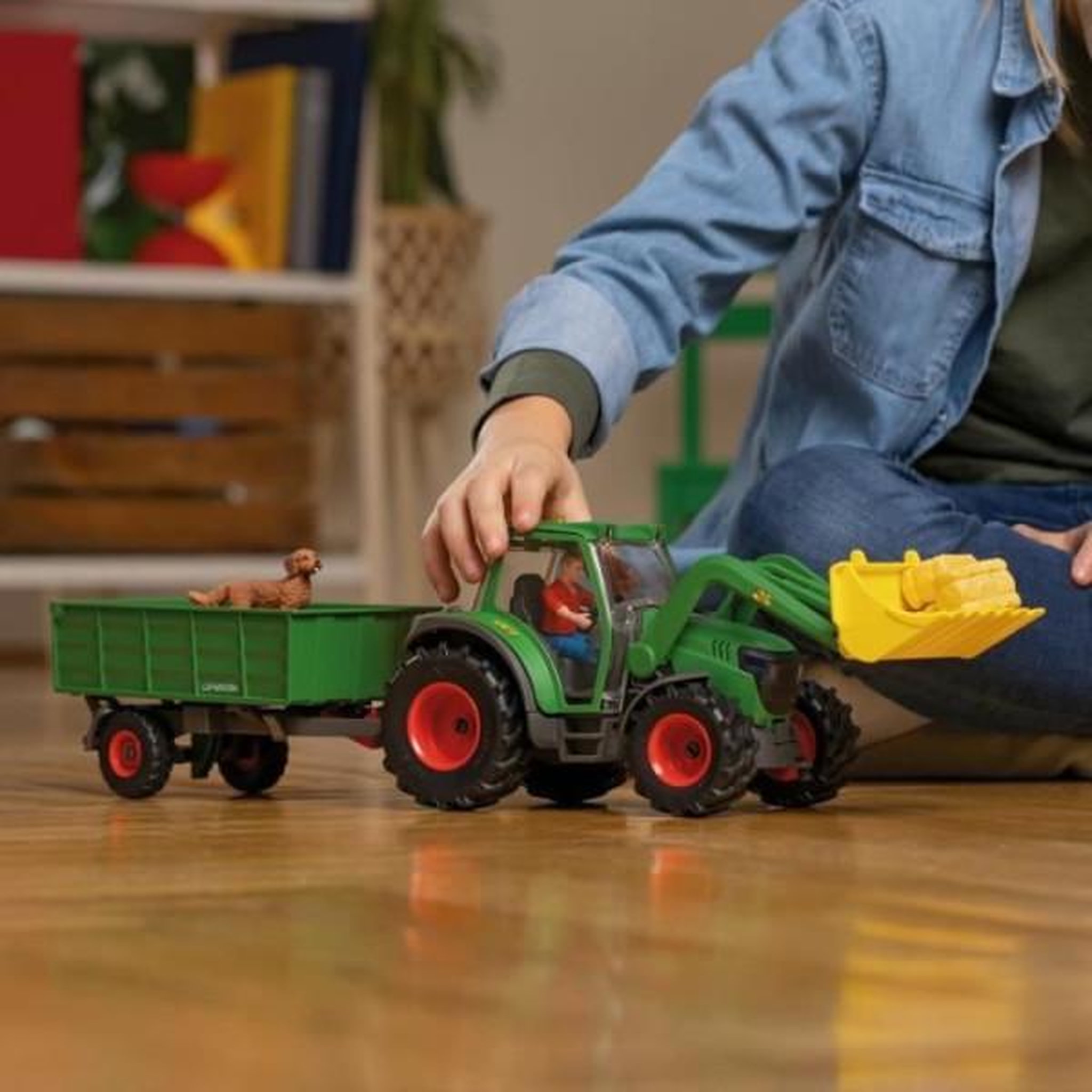 Voir la diapositive 3 : Schleich SCHLEICH - Tracteur avec remorque - 42608 - Gamme Farm World