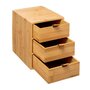 Voir la diapositive 2 : FIVE Boîte Déco 3 Tiroirs  Bambou  21cm Naturel
