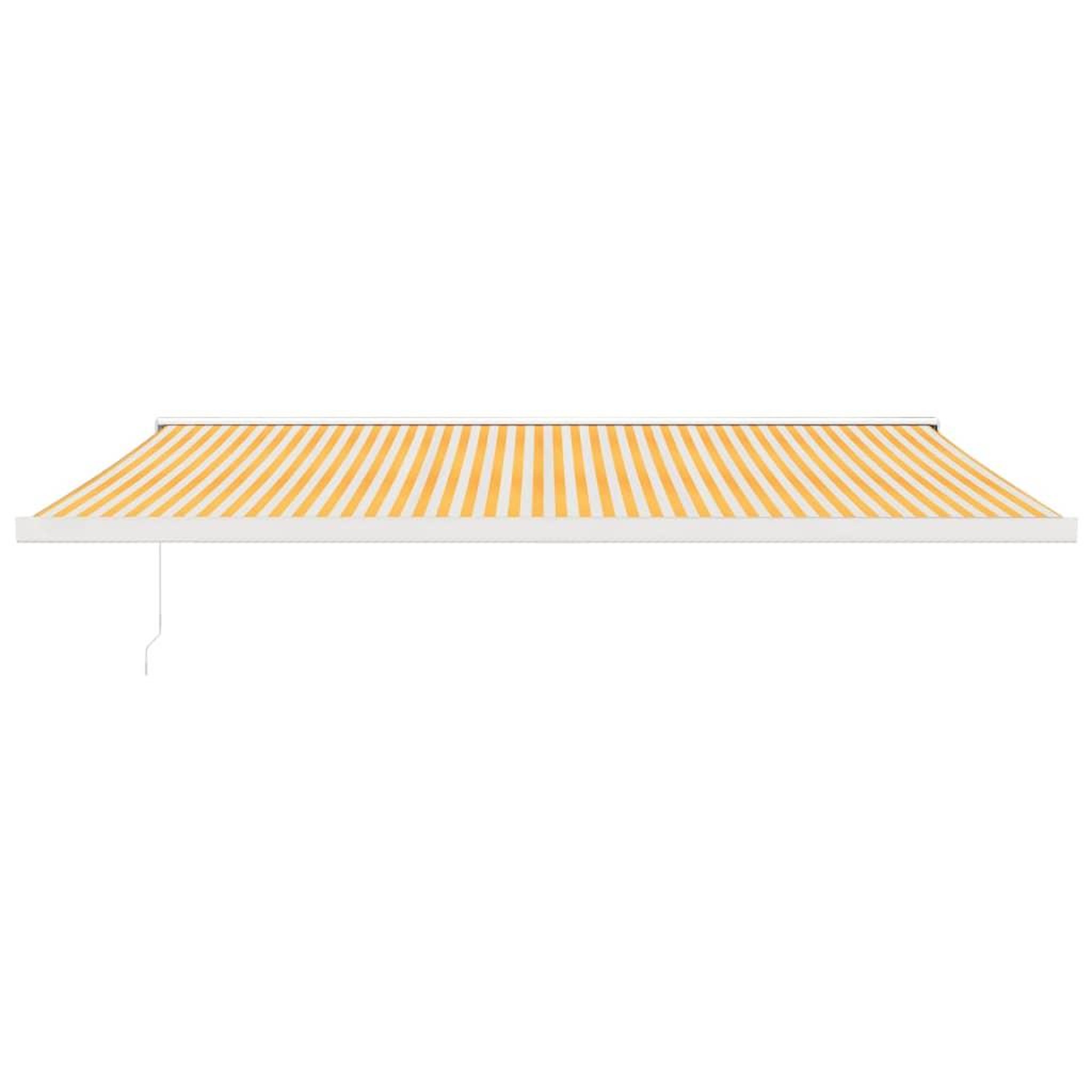 Voir la diapositive 3 : VIDAXL Auvent retractable jaune et blanc 5x3 m tissu et aluminium