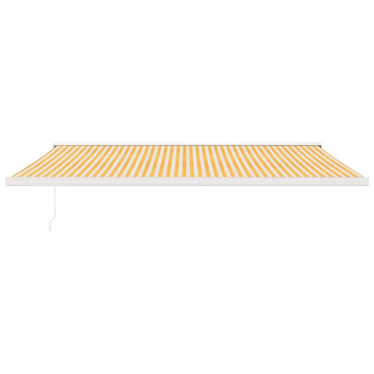 VIDAXL Auvent retractable jaune et blanc 5x3 m tissu et aluminium