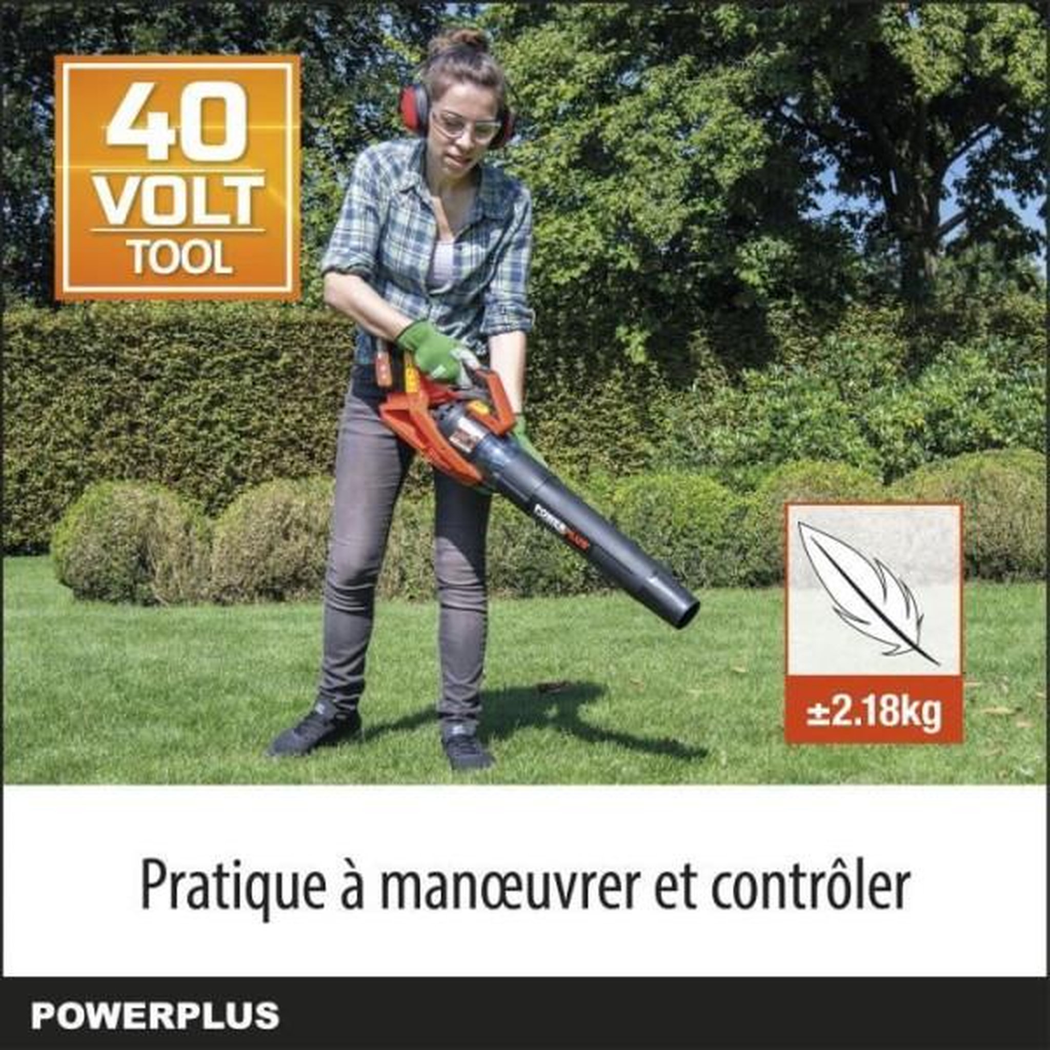 Voir la diapositive 6 : MARKET24 Souffleur batterie 40 Volts vitesse 200km