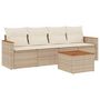 Voir la diapositive 2 : VIDAXL Salon de jardin avec coussins 5 pcs beige resine tressee
