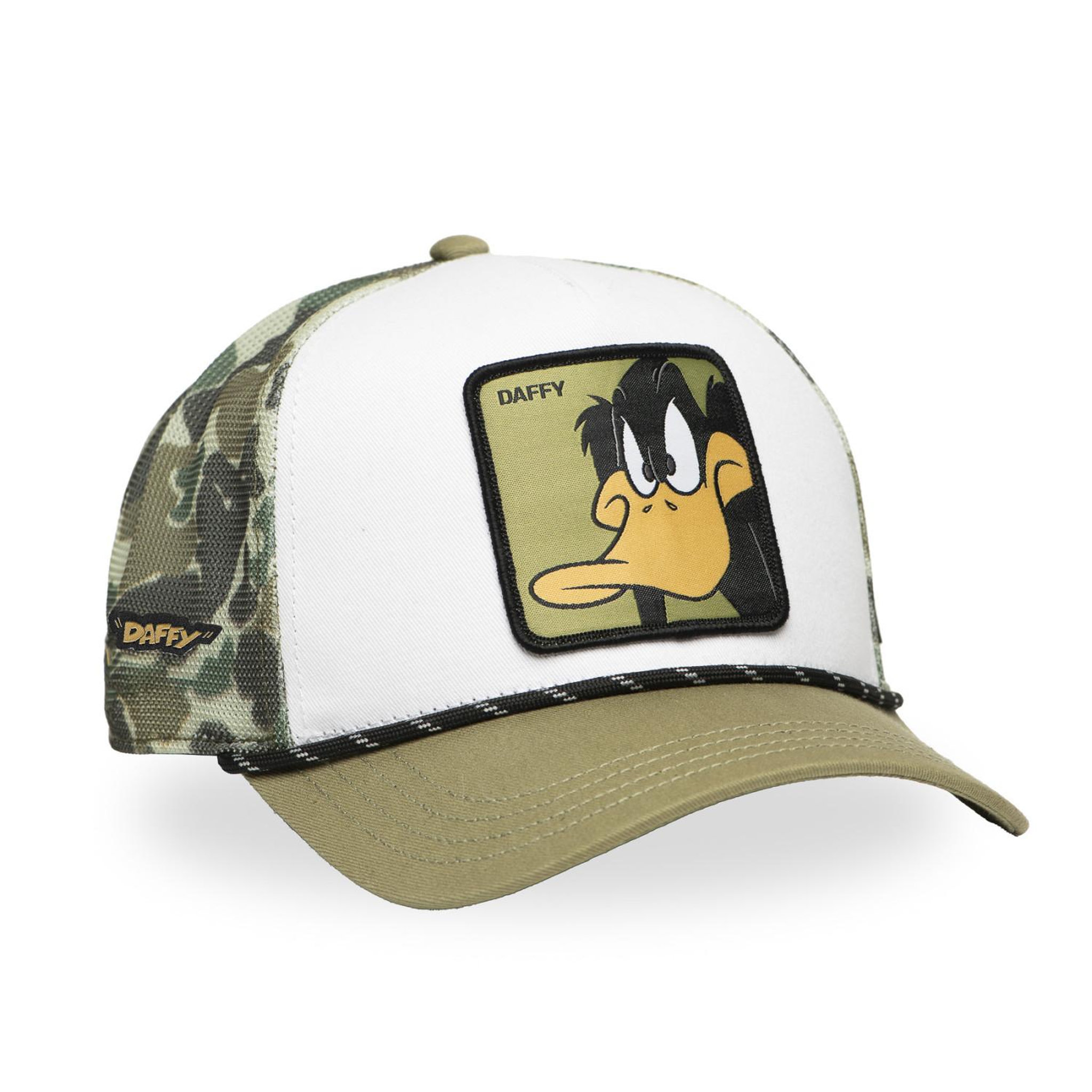 Voir la diapositive 4 : CAPSLAB Casquette trucker premium avec filet looney tunes daffy camo