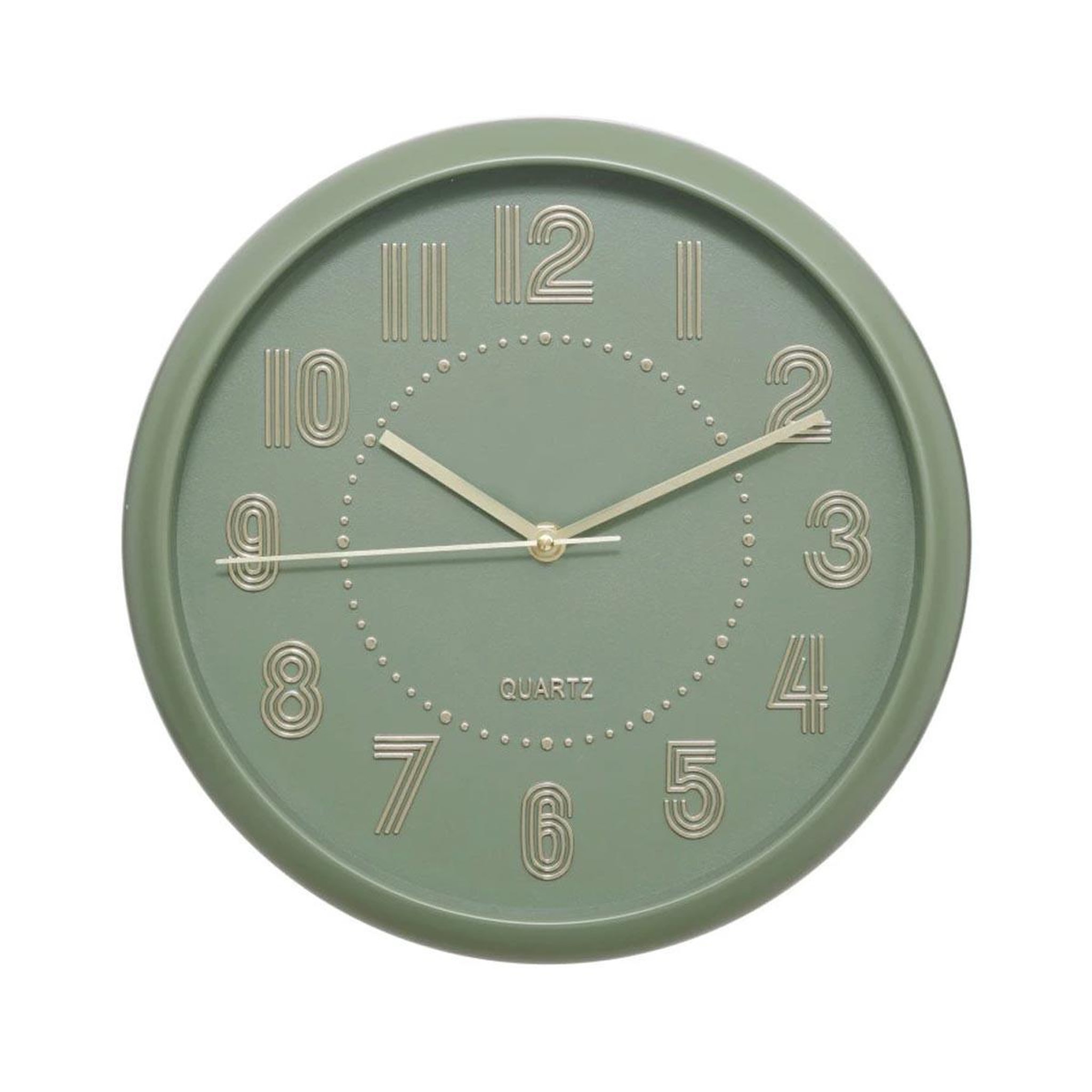 ATMOSPHERA Horloge murale design  alizée  30cm vert olive