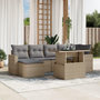 Voir la diapositive 1 : VIDAXL Salon de jardin avec coussins 7 pcs beige resine tressee