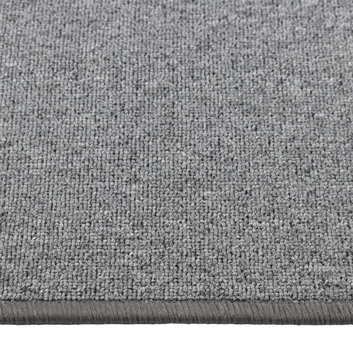 VIDAXL Tapis de couloir Gris fonce 80x300 cm