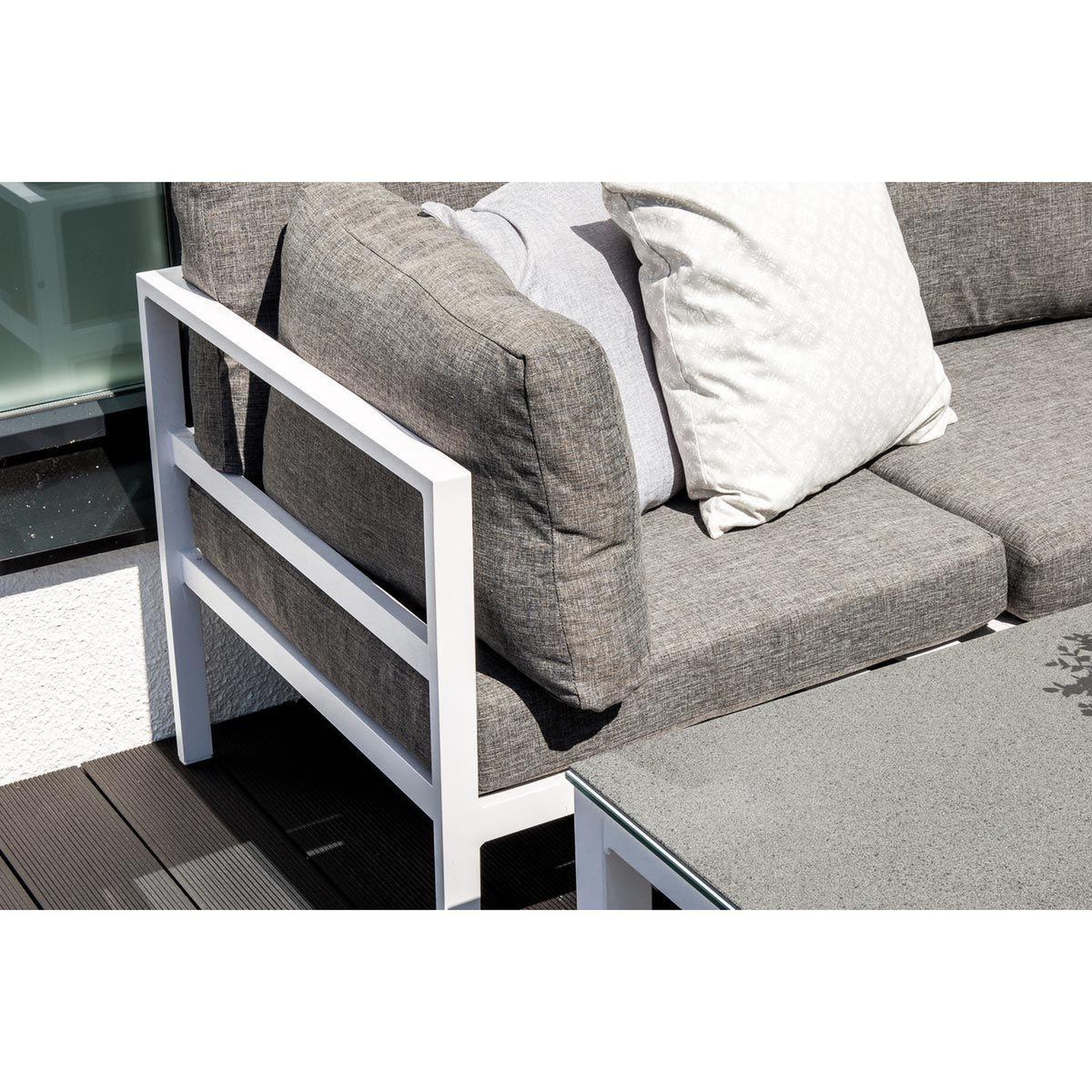 Voir la diapositive 5 : Paris Prix Module canapé d'angle de jardin  copacabana  74cm blanc
