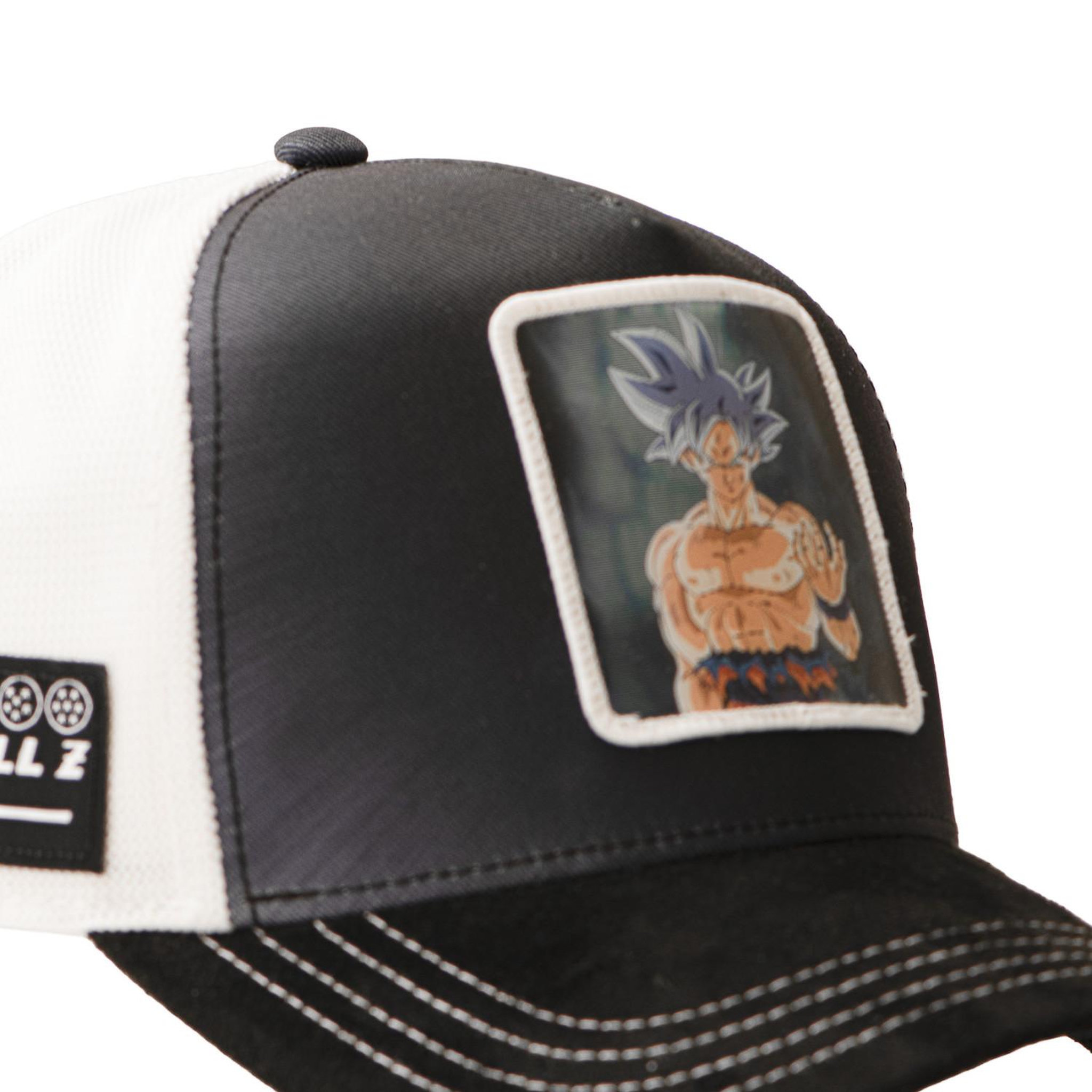 Voir la diapositive 4 : CAPSLAB Casquette trucker premium avec filet et patch 3d dragon ball z ultim