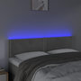 Voir la diapositive 3 : VIDAXL Tete de lit a LED Gris clair 144x5x78/88 cm Velours