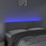 Voir la diapositive 3 : VIDAXL Tete de lit a LED Gris clair 144x5x78/88 cm Velours
