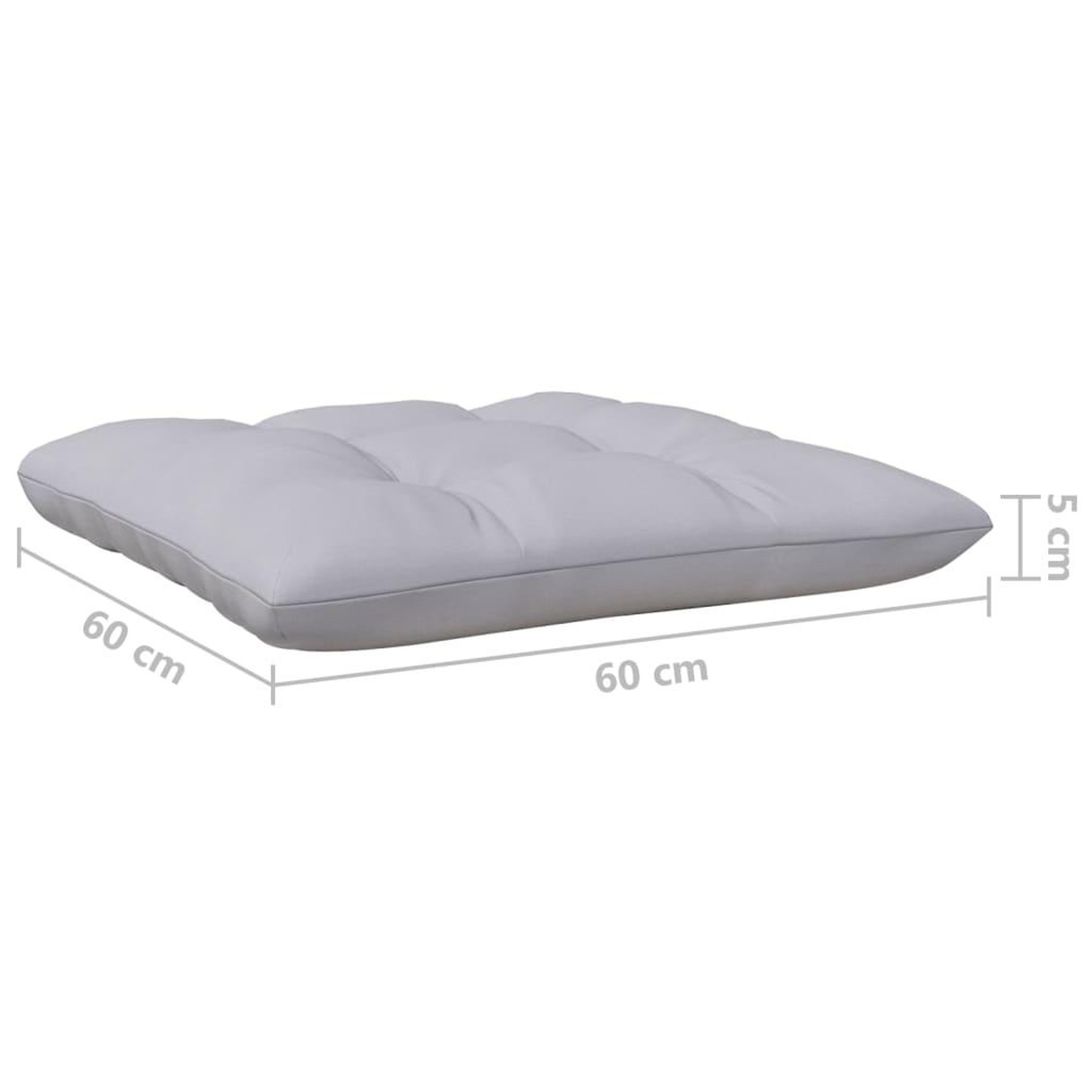 Voir la diapositive 6 : VIDAXL Salon de jardin 5 pcs avec coussins gris bois de pin massif
