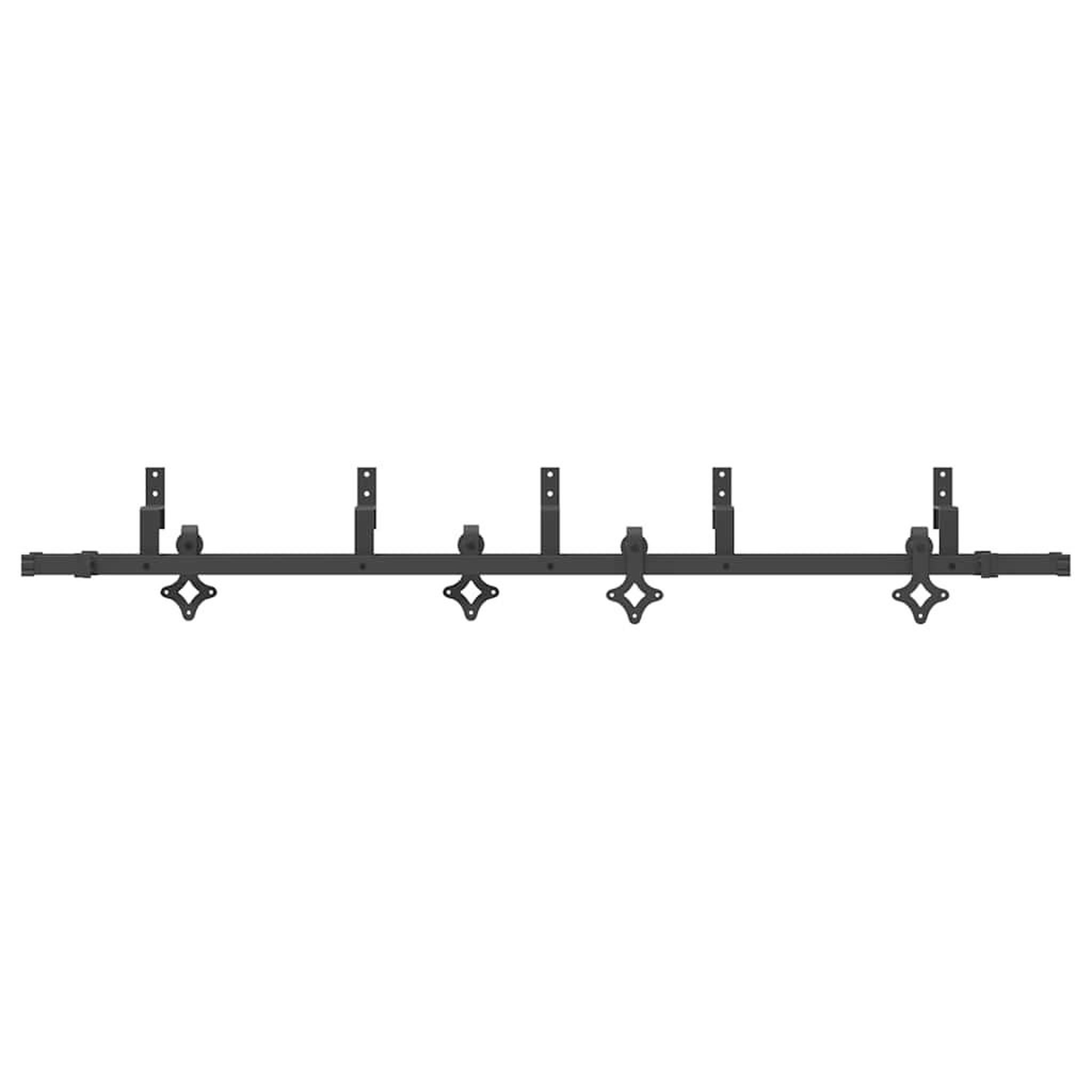 Voir la diapositive 5 : VIDAXL Kit de quincaillerie de porte coulissante 213,5 cm acier noir