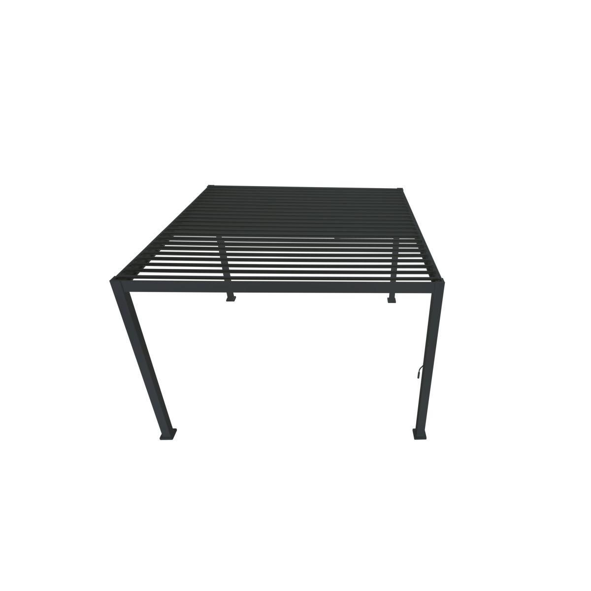 OMBREA Pergola Bioclimatique 3x3m anthracite 4 pieds OMBREA®