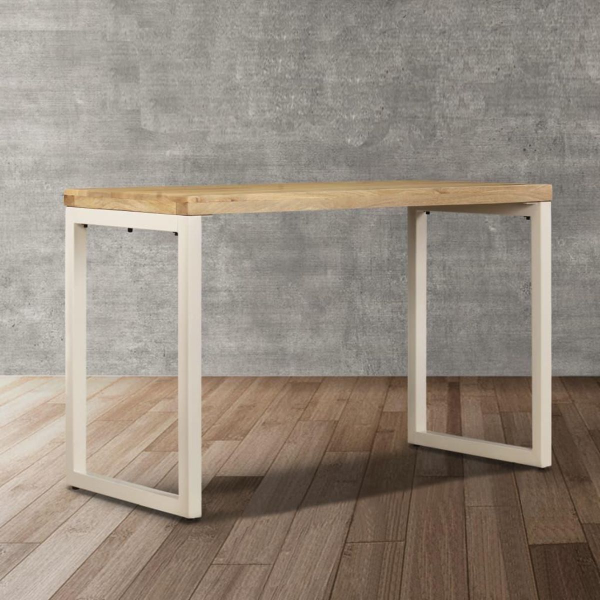 VIDAXL Table a manger 115x55x76 cm Bois de manguier massif et acier