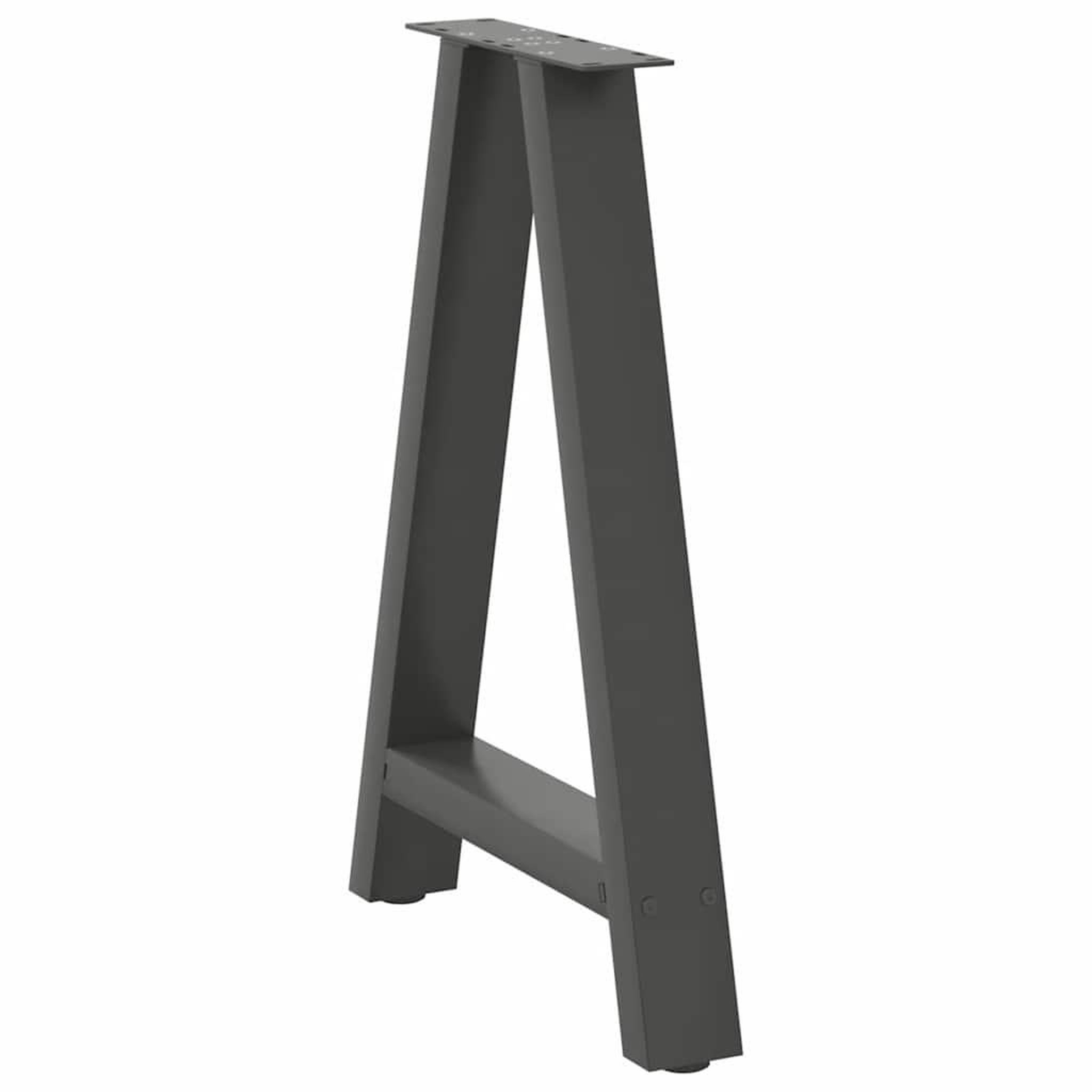 Voir la diapositive 4 : VIDAXL Pieds de table basse forme de A 2 pcs anthracite 60x(72-73) cm