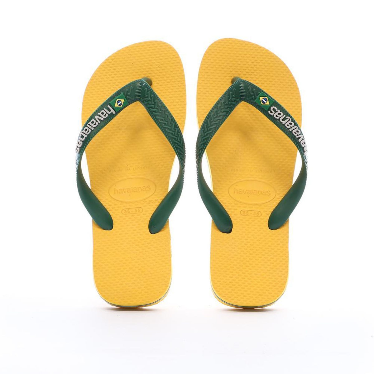 HAVAIANAS Tongs Jaune/Verte Homme Havaianas Brasil