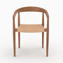 Voir la diapositive 3 : MAISON PAVANE Lot de 2 chaises en bois de teck et corde naturelle -Bali