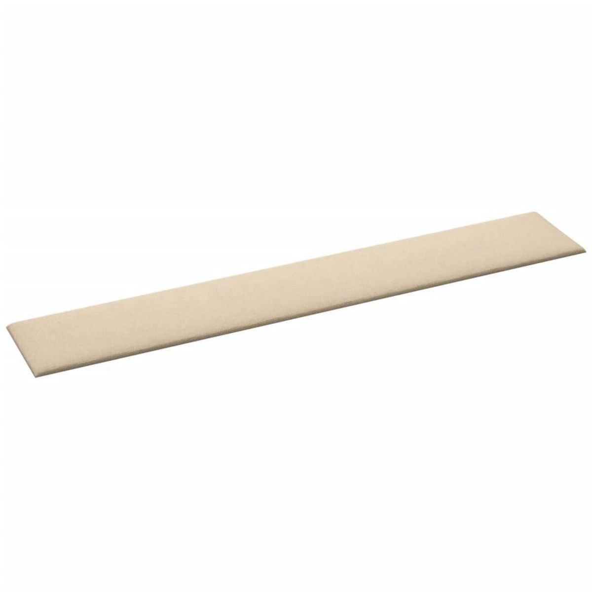 VIDAXL Panneaux muraux 12 pcs Creme 90x15 cm Tissu 1,62 m²