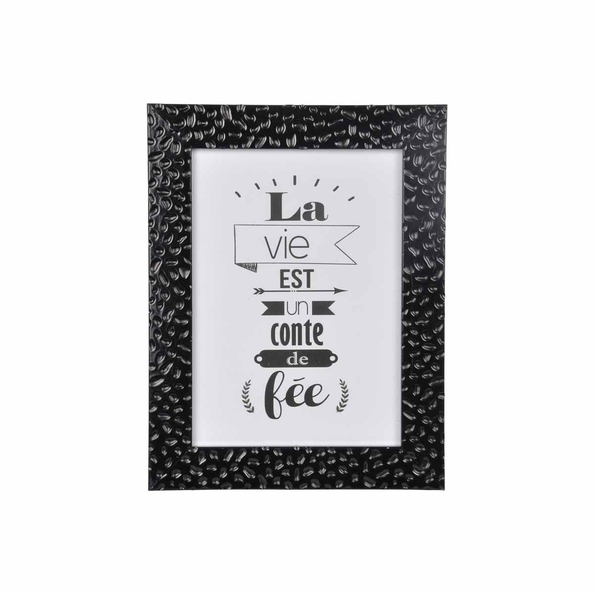 Voir la diapositive 2 : HOMEA Cadre Photo Déco  Goutte d'Eau  13x18cm Noir
