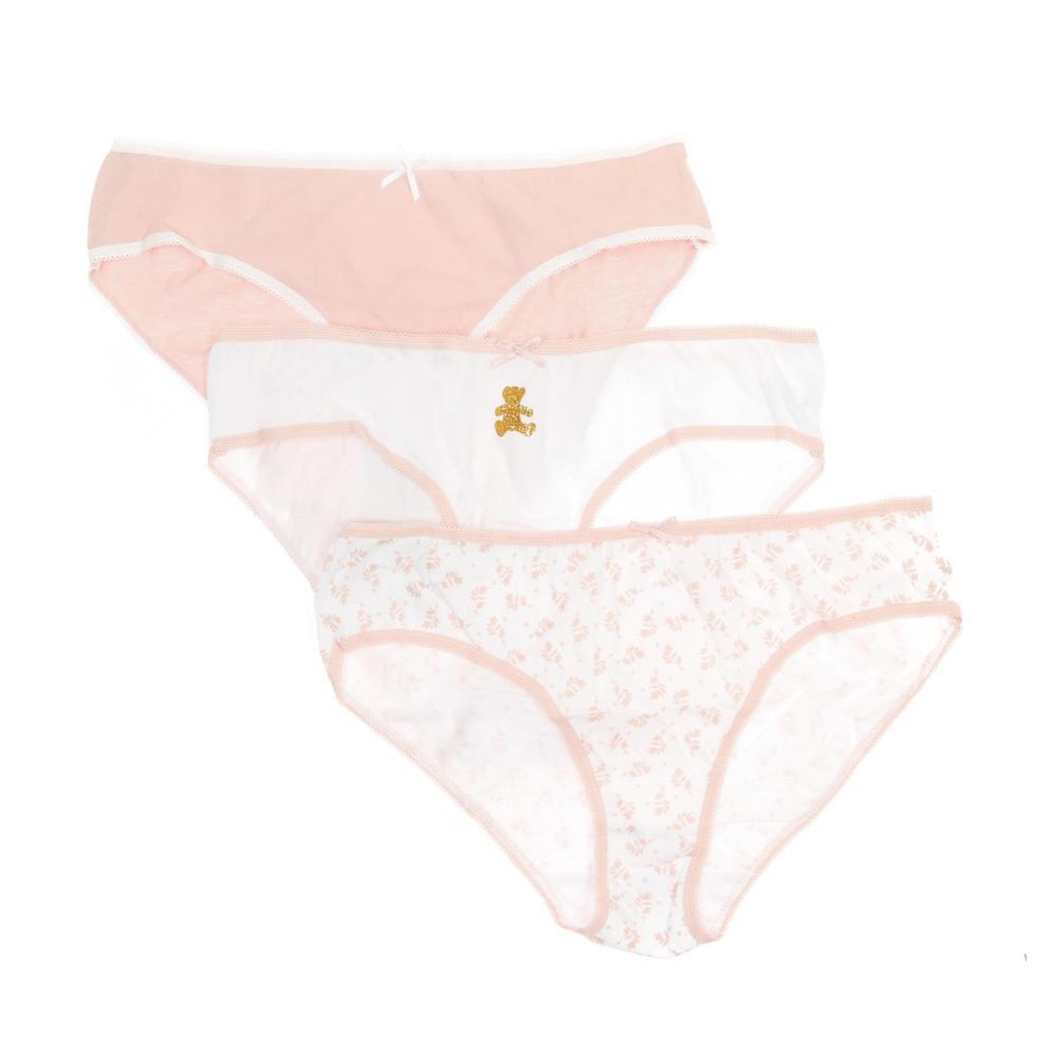 Voir la diapositive 1 : Lulu Castagnette Lot x3 Culottes Rose/Blanche Femme Lulu Castagnette