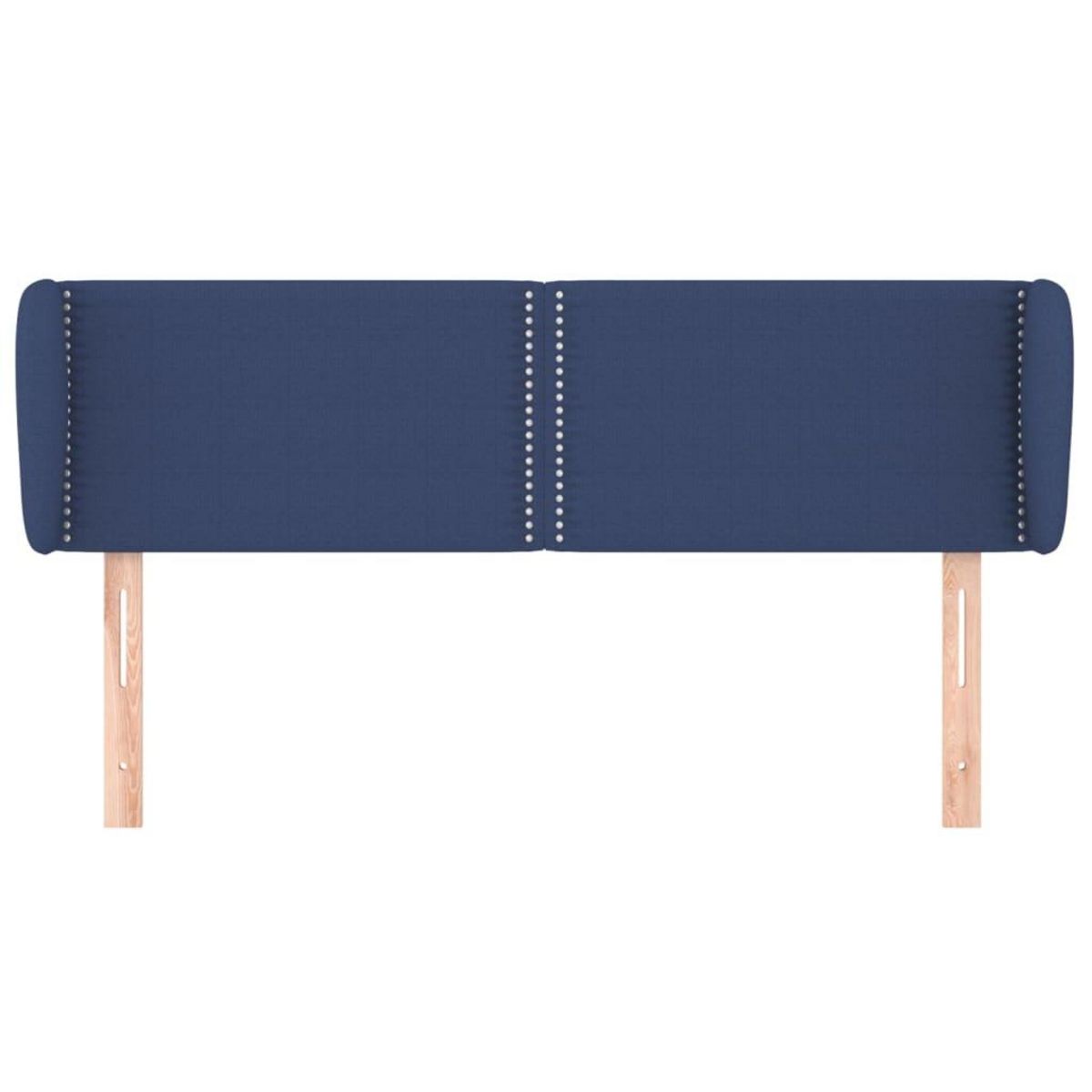 VIDAXL Tete de lit avec oreilles Bleu 147x23x78/88 cm Tissu