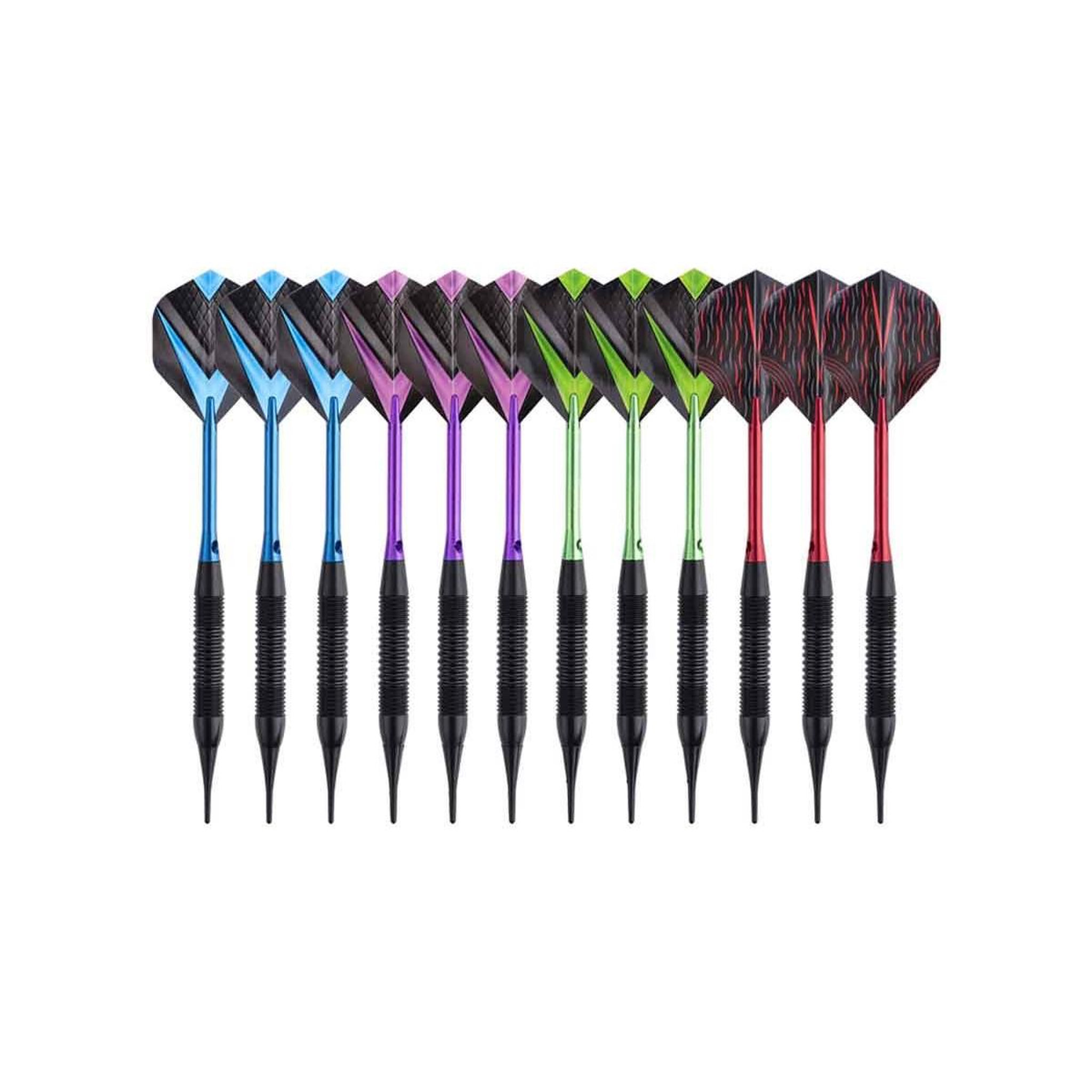 DE FAUGERES Jeu de 12 fléchettes à pointe plastique  pura  15cm multicolore