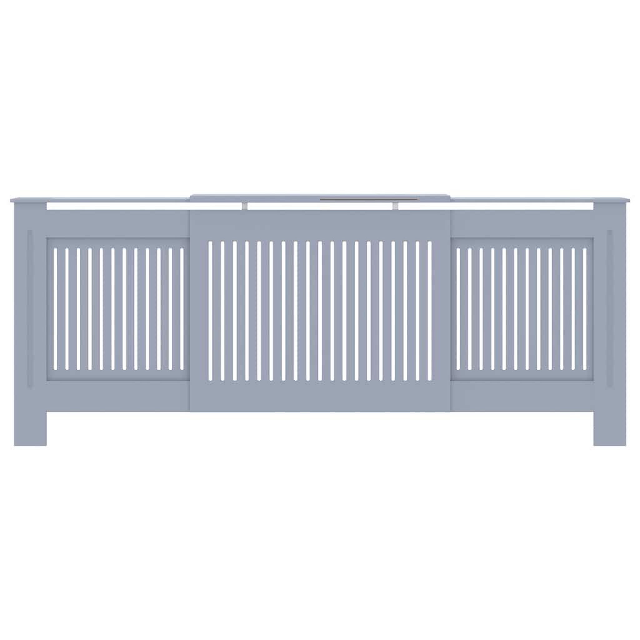 Voir la diapositive 4 : VIDAXL Cache-radiateur MDF Gris 205 cm