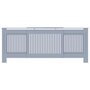 Voir la diapositive 4 : VIDAXL Cache-radiateur MDF Gris 205 cm