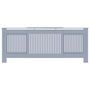 Voir la diapositive 4 : VIDAXL Cache-radiateur MDF Gris 205 cm