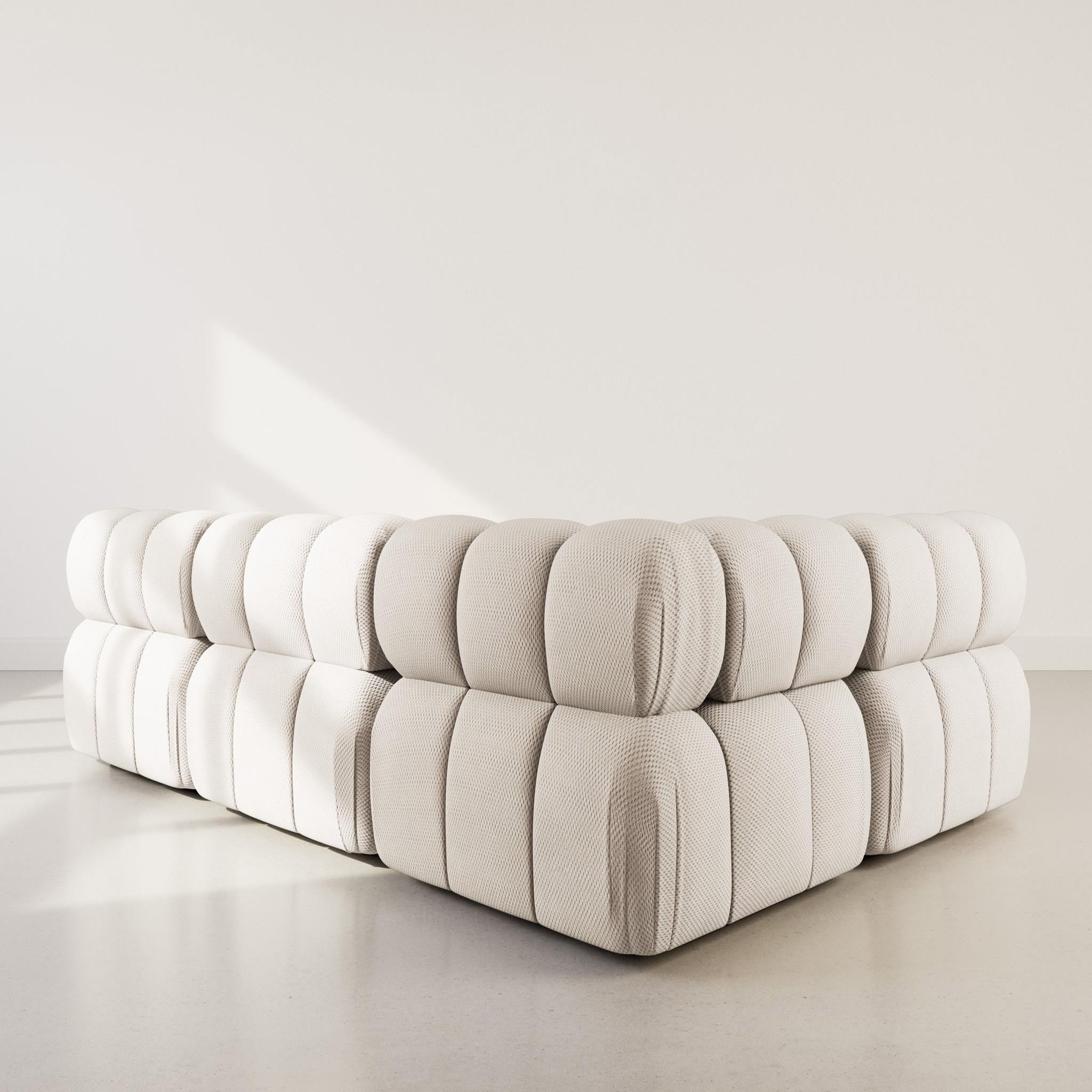Voir la diapositive 5 : LISA DESIGN Ruby - canapé modulable d'angle gauche 5 places en velours texturé