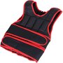 HOMCOM Gilet lesté réglable veste lestée 20 Kg max. poids amovibles entrainement musculation exercice boxe oxford noir rouge