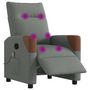 Voir la diapositive 3 : VIDAXL Fauteuil inclinable de massage electrique gris fonce tissu