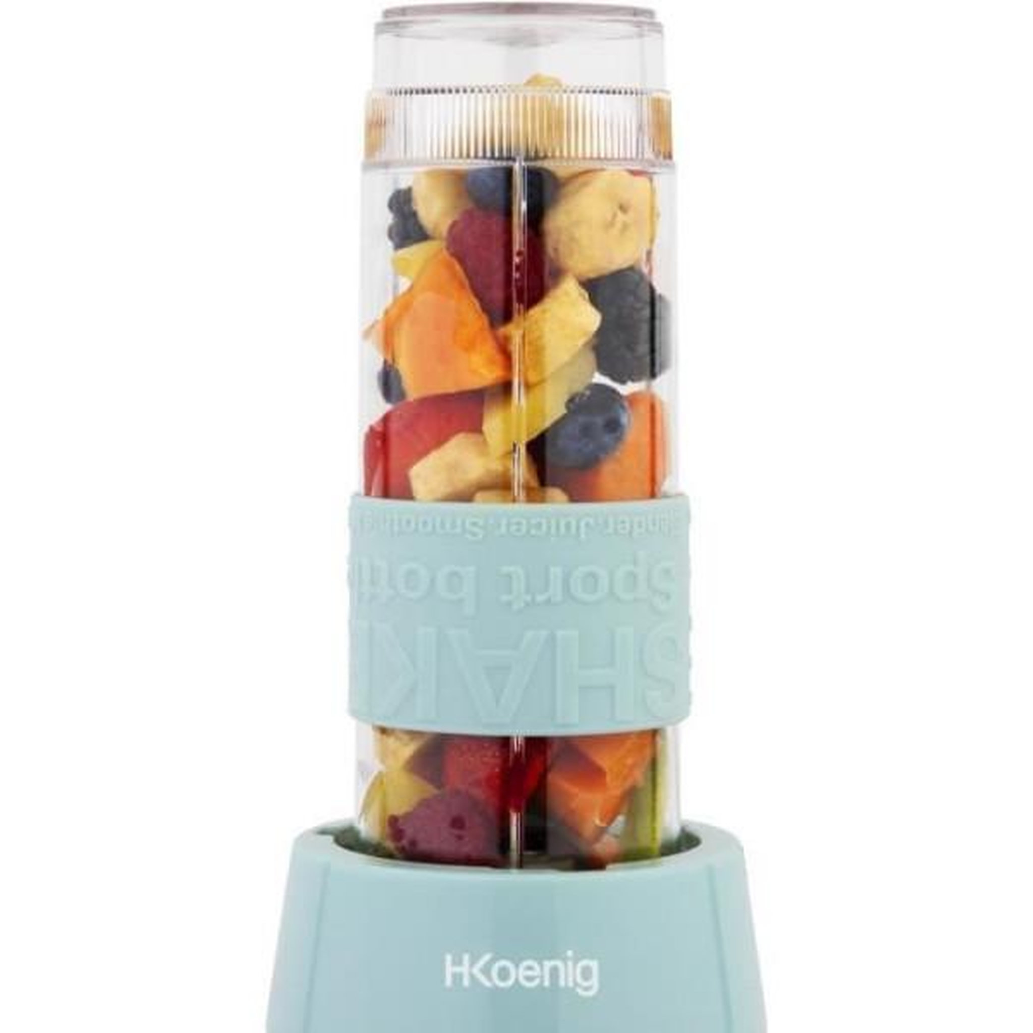 Voir la diapositive 6 : HKOENIG Blender Mini  - H.KoeNIG - SMOO16 - 300 W - 570 mL - Bleu pastel - 2 gourdes incluses - Sans BPA
