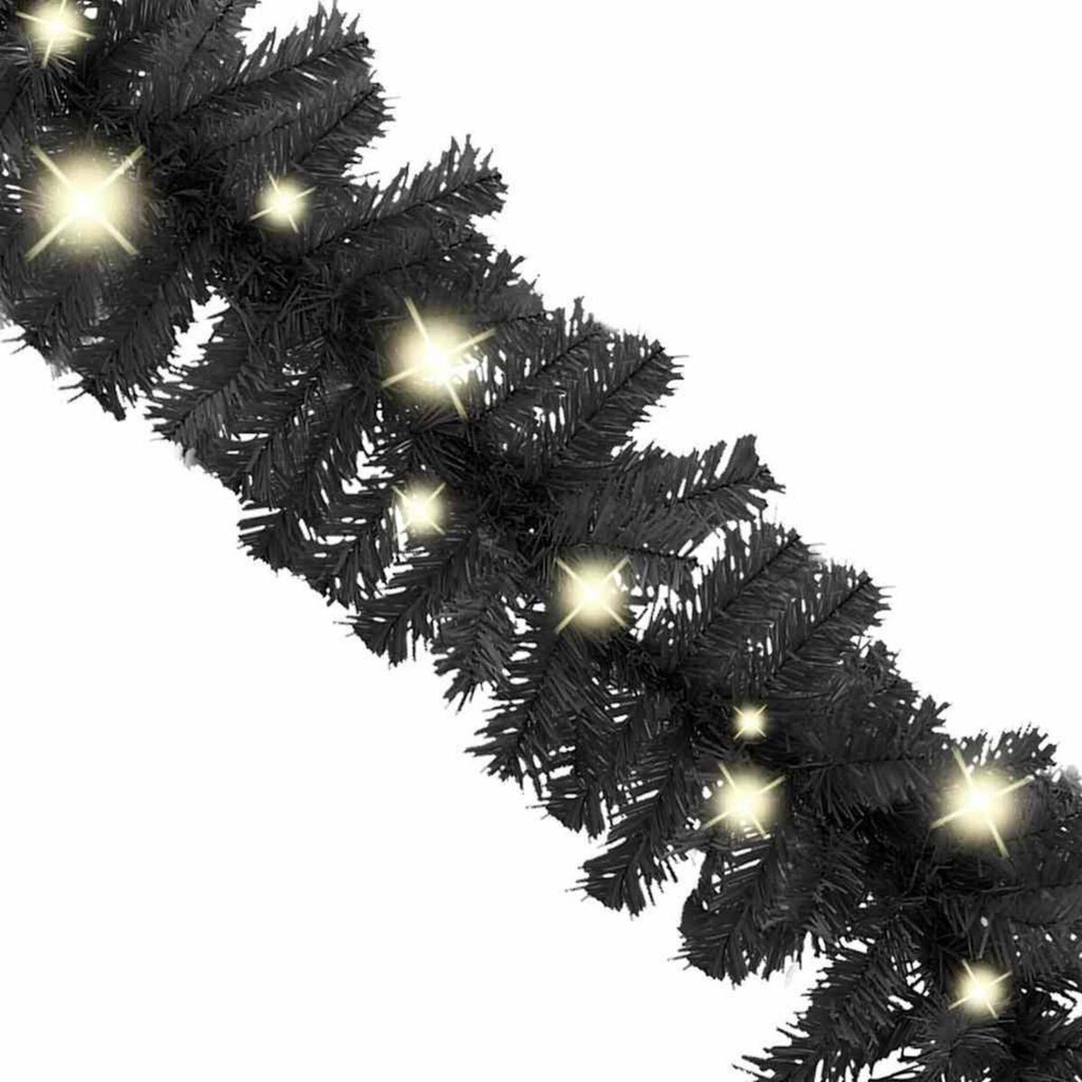 VIDAXL Guirlande de Noël avec lumieres LED 20 m Noir