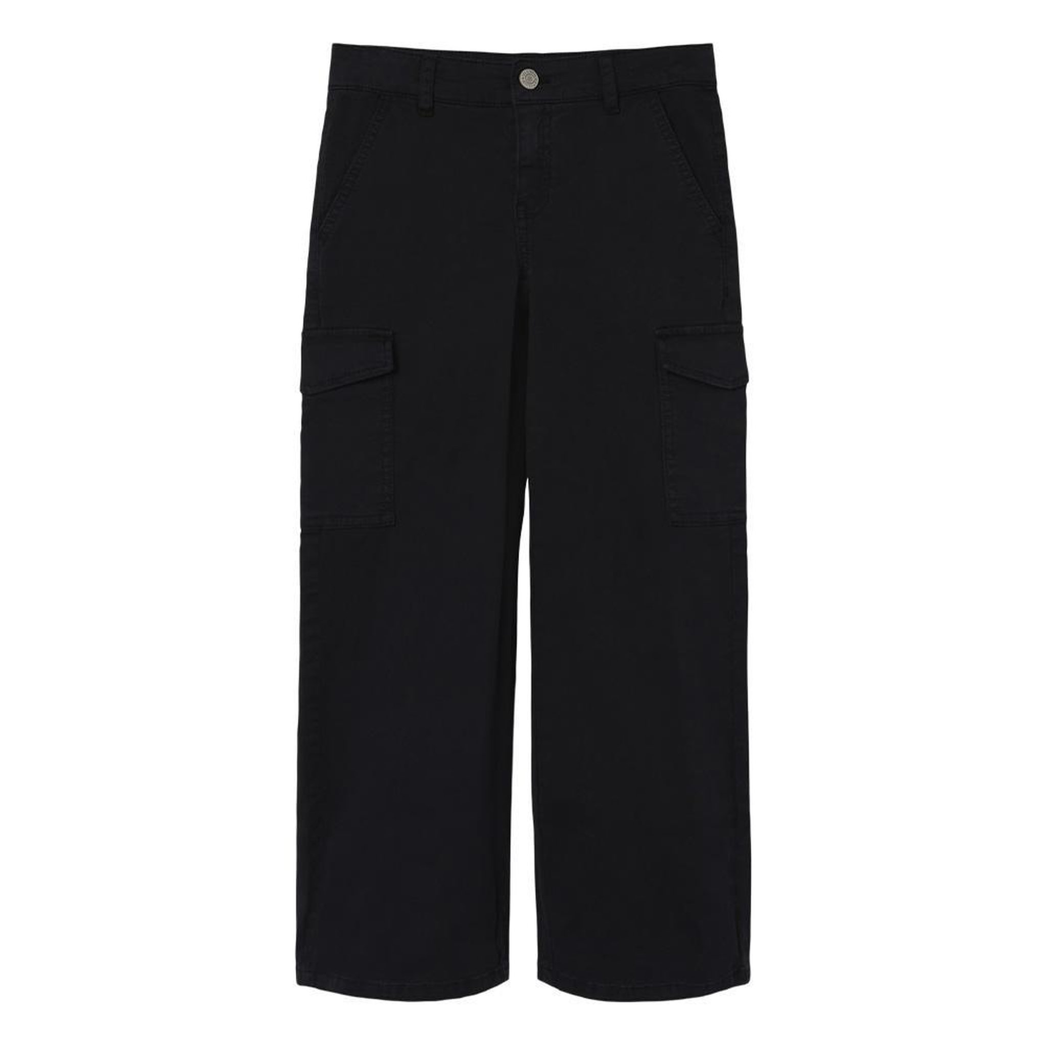 Voir la diapositive 3 : NAME IT Pantalon en Toile Noir Fille Name it Wide Twill