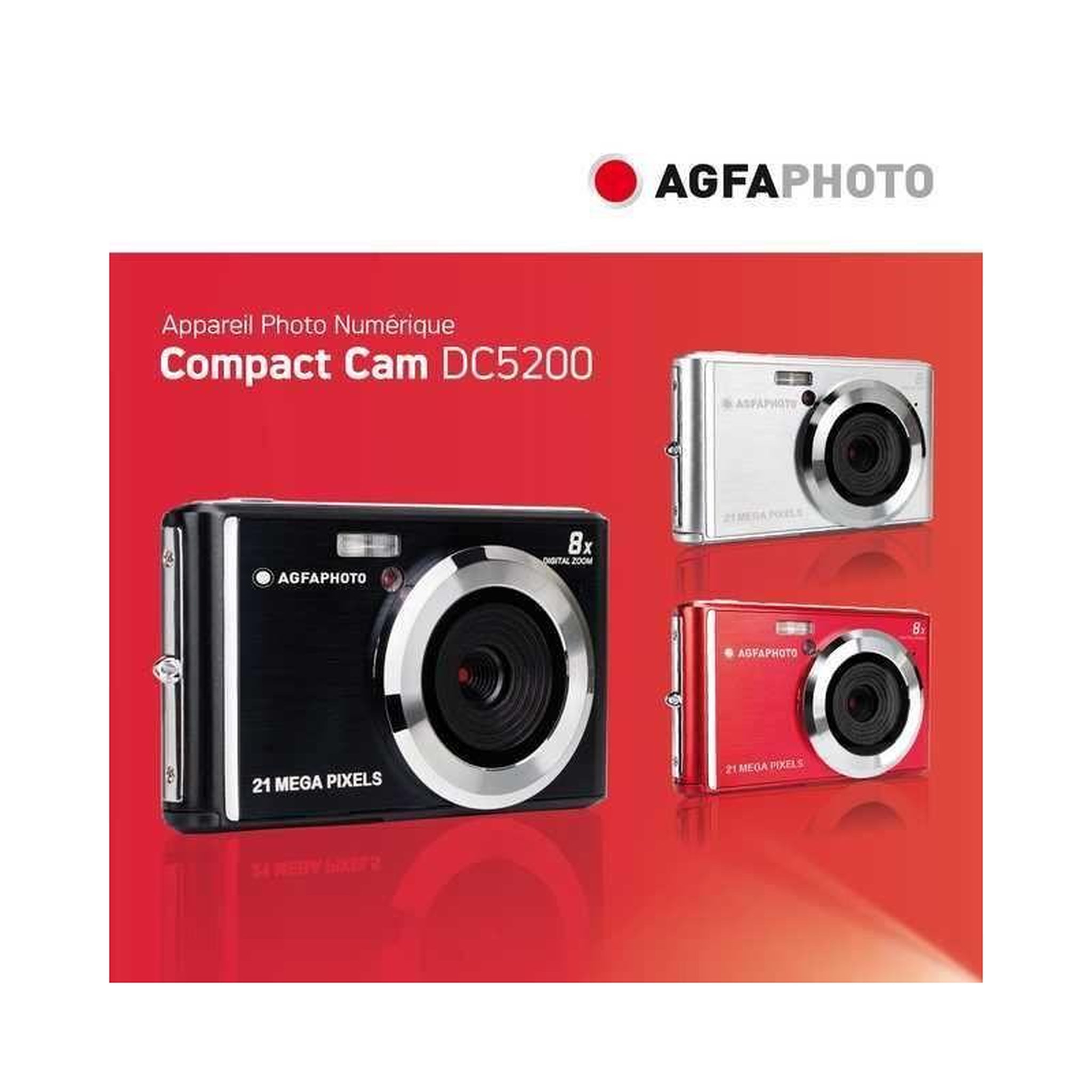 Voir la diapositive 3 : AGFA PHOTO AGFA PHOTO - Appareil Photo Numerique Compact Cam DC5200 - Rouge