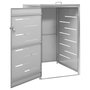 Voir la diapositive 4 : VIDAXL Abri pour poubelle 69x77,5x112,5 cm Inox